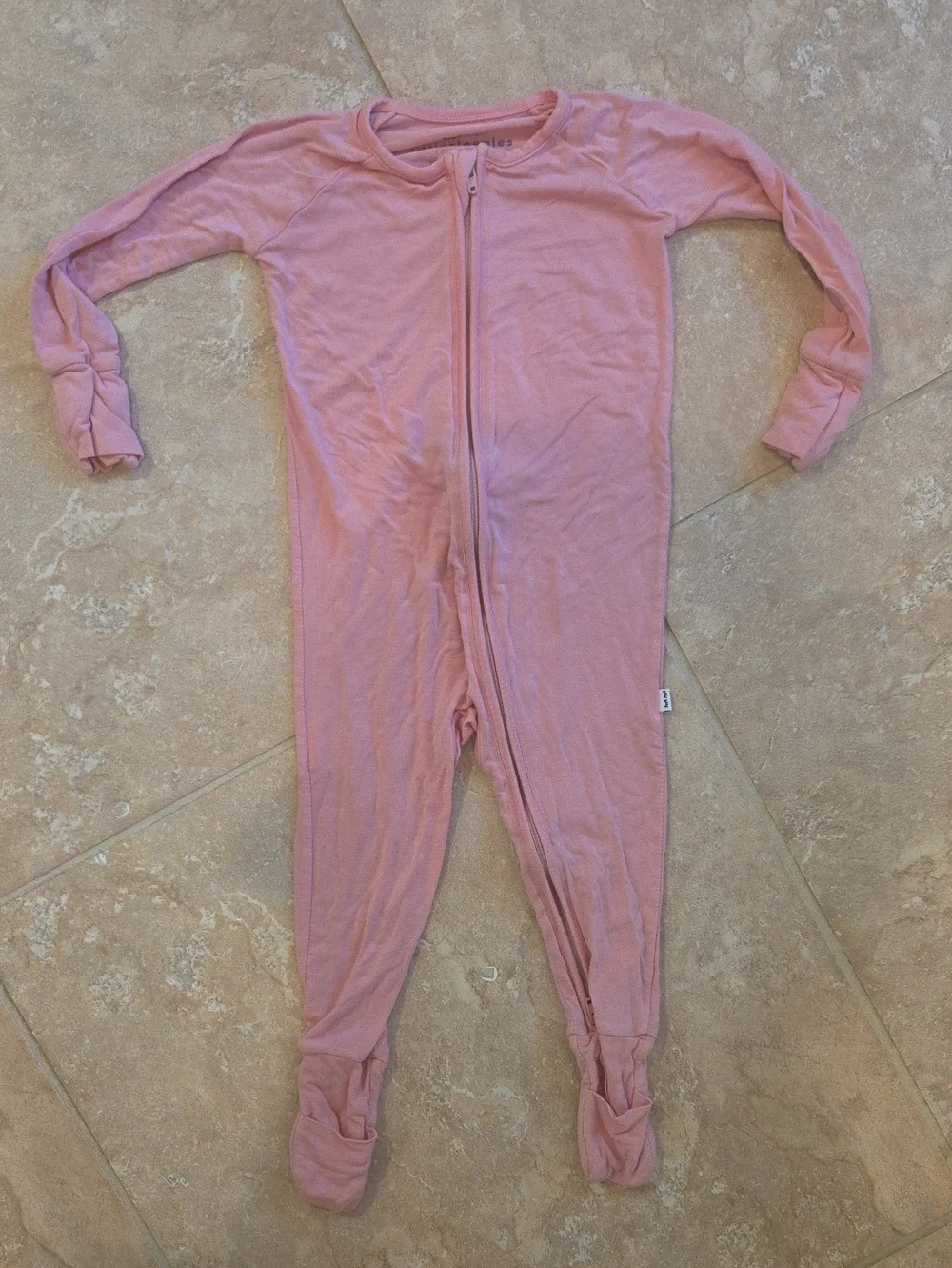 Little Sleepies Pink Zip Footed Pajama